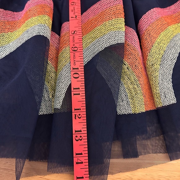 Skirt Winnie Baby Navy Blue Rainbow sequins sheer Tutu 9/10 years - Picture 5 of 9